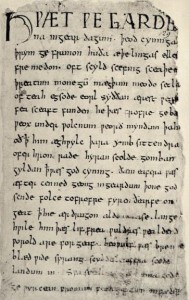 First Page of Beowulf