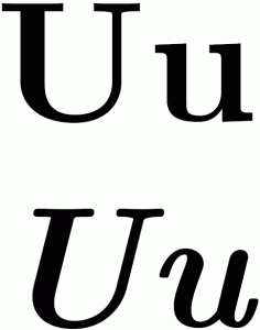 Letter U