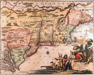 Old map of New England